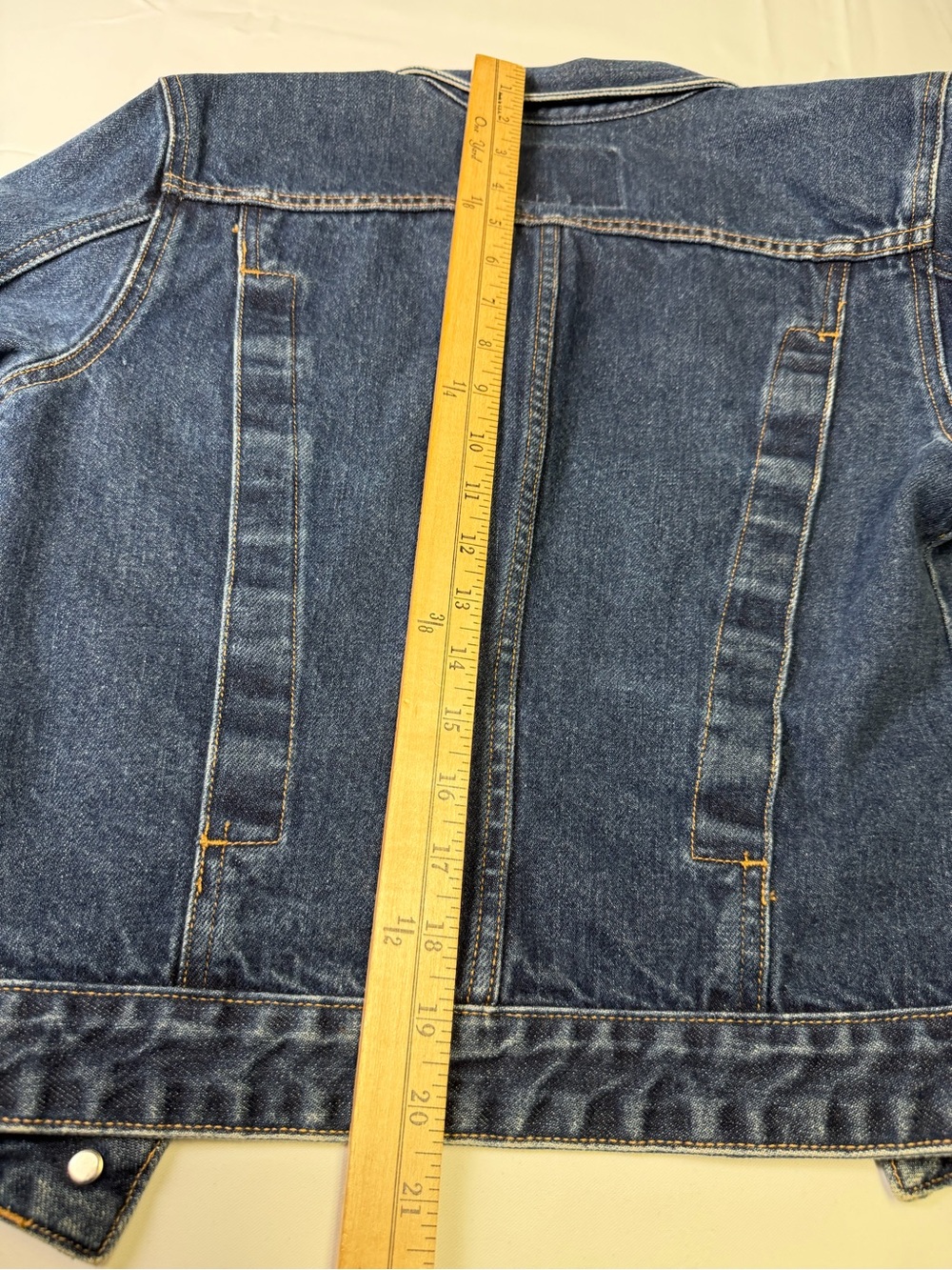 Y2K FITTED Guess Blue Classic Denim Jacket- M - Picture 15 of 15
